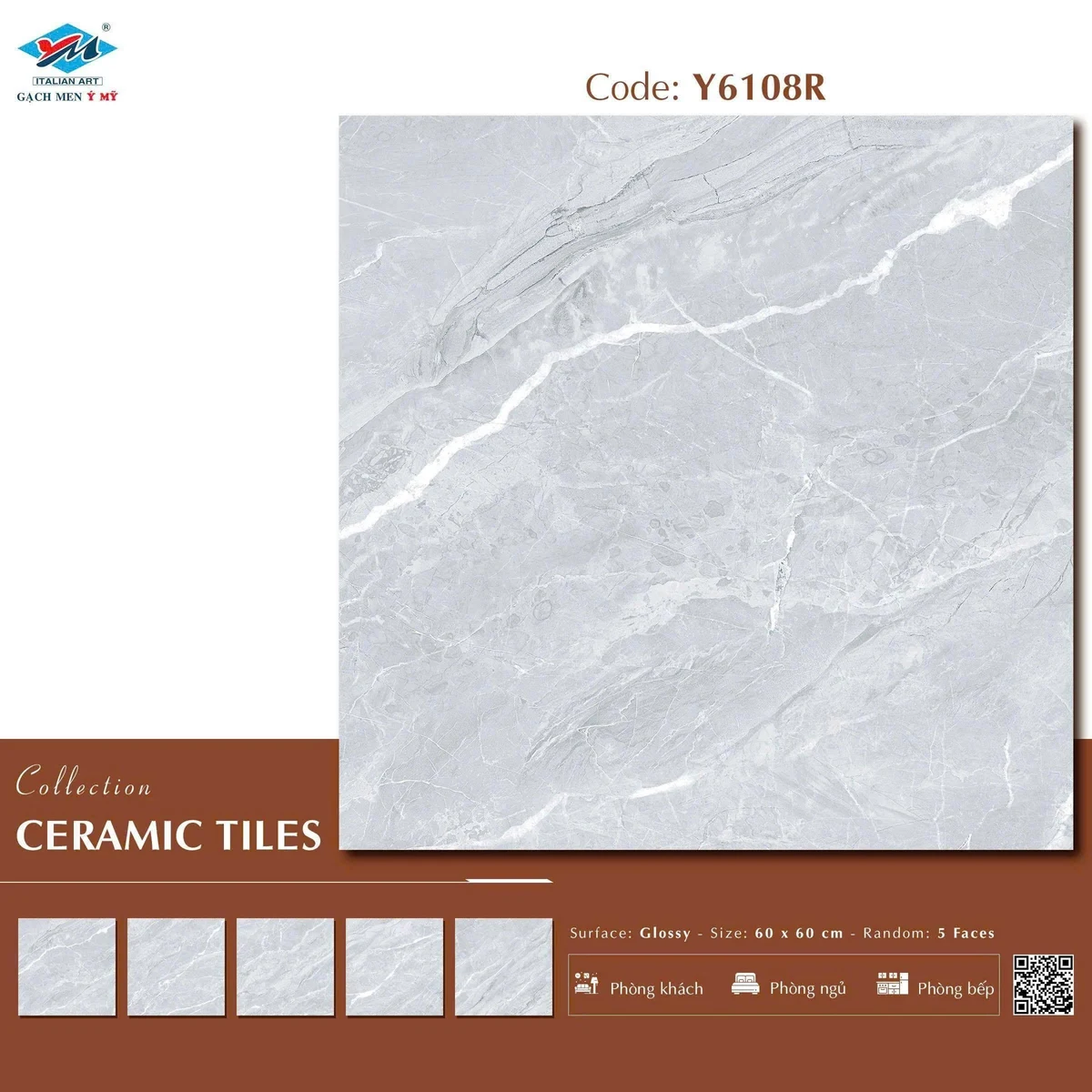 Gạch 60x60 Men Xám